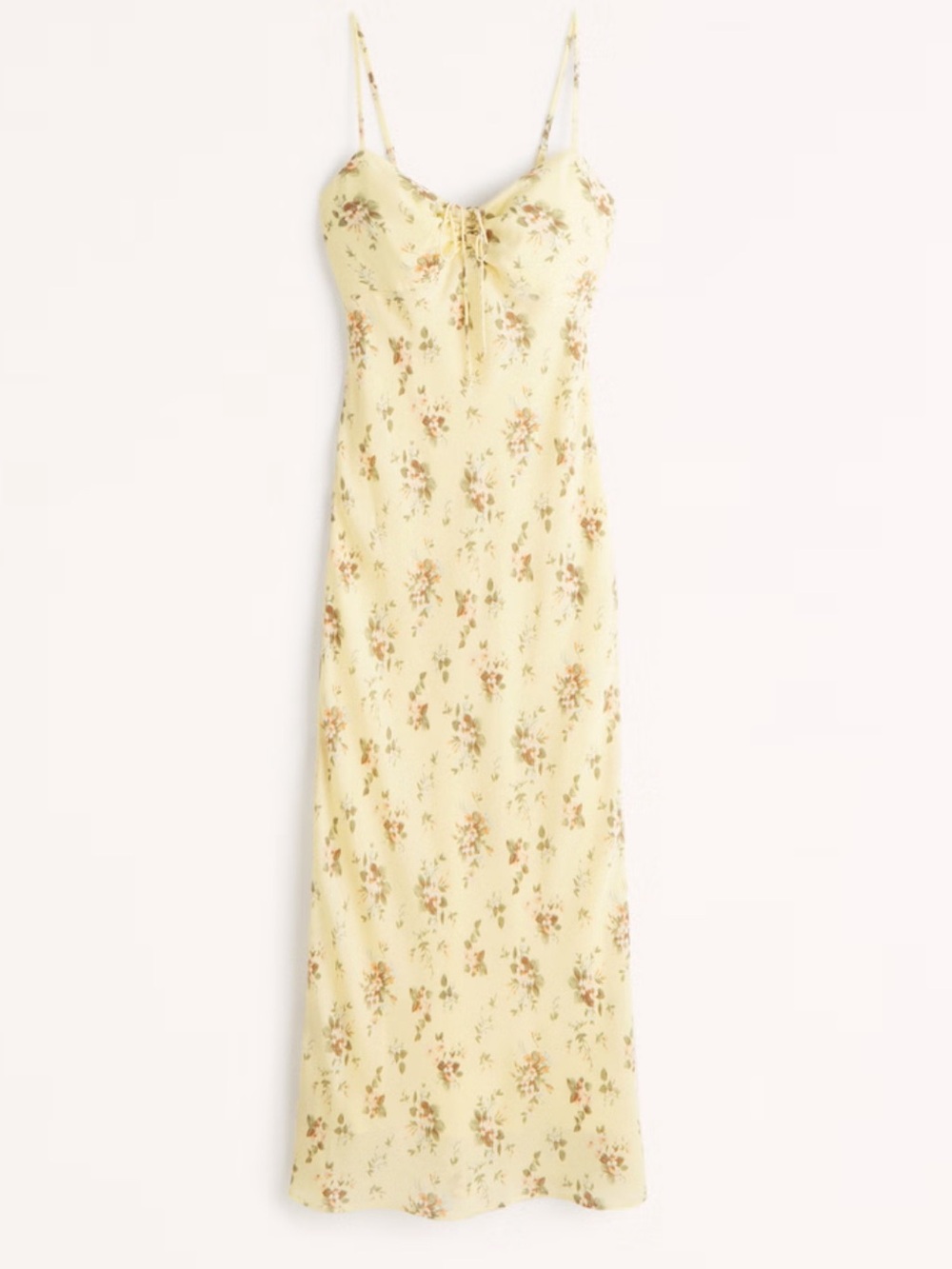 Abercrombie & Fitch yellow Cinch-Front Maxi Dress NWT!
